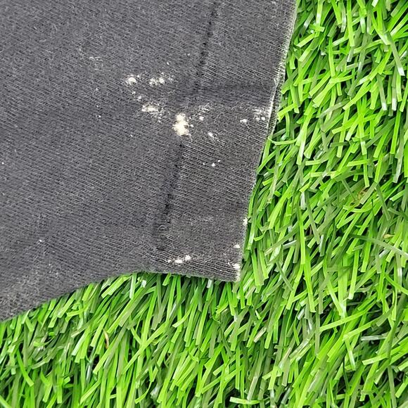 Vintage 90s Mission X Statement Shirt XL 23x27 Bleached Black Fire Flames - Picture 11 of 14